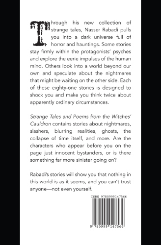 back cover Strange Tales and Poems from the Witches Cauldron by Nasser Rabadi