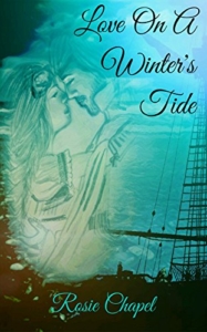 front cover love on a winters tide by rosie chapel