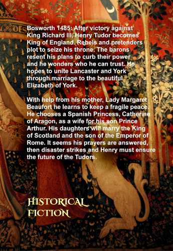 back cover Henry - Book Three of the Tudor Trilogy by Tony riches