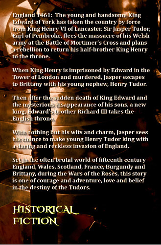 back cover Jasper - book 2 tudor trilogy by tony riches
