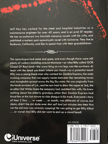 back cover Zombie Highway by Jeffrey J Hoy