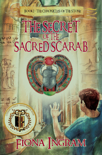 front-cover-The-secret-of-the-sacrad-scarab-book-1-of-the-chronicles-of-the-stone-by-Fiona-Ingram